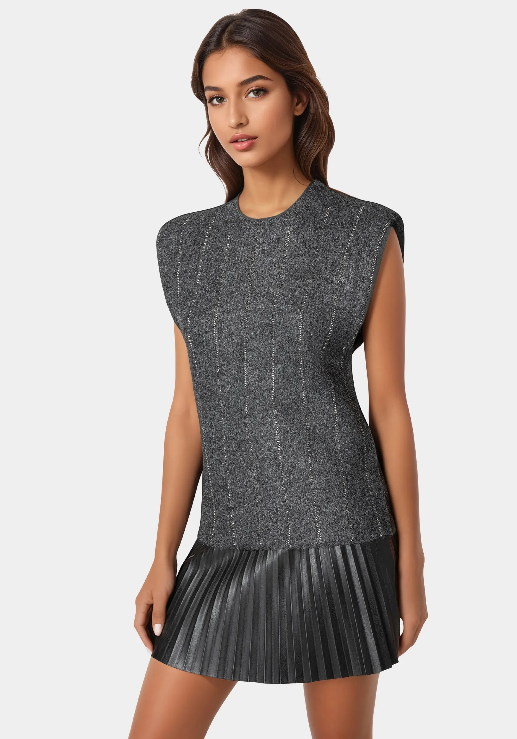 Sequin Detail Drop  Shoulder Sweater