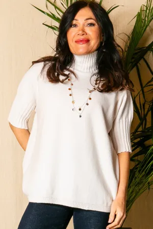 Short Sleeve Ribbed Jumper