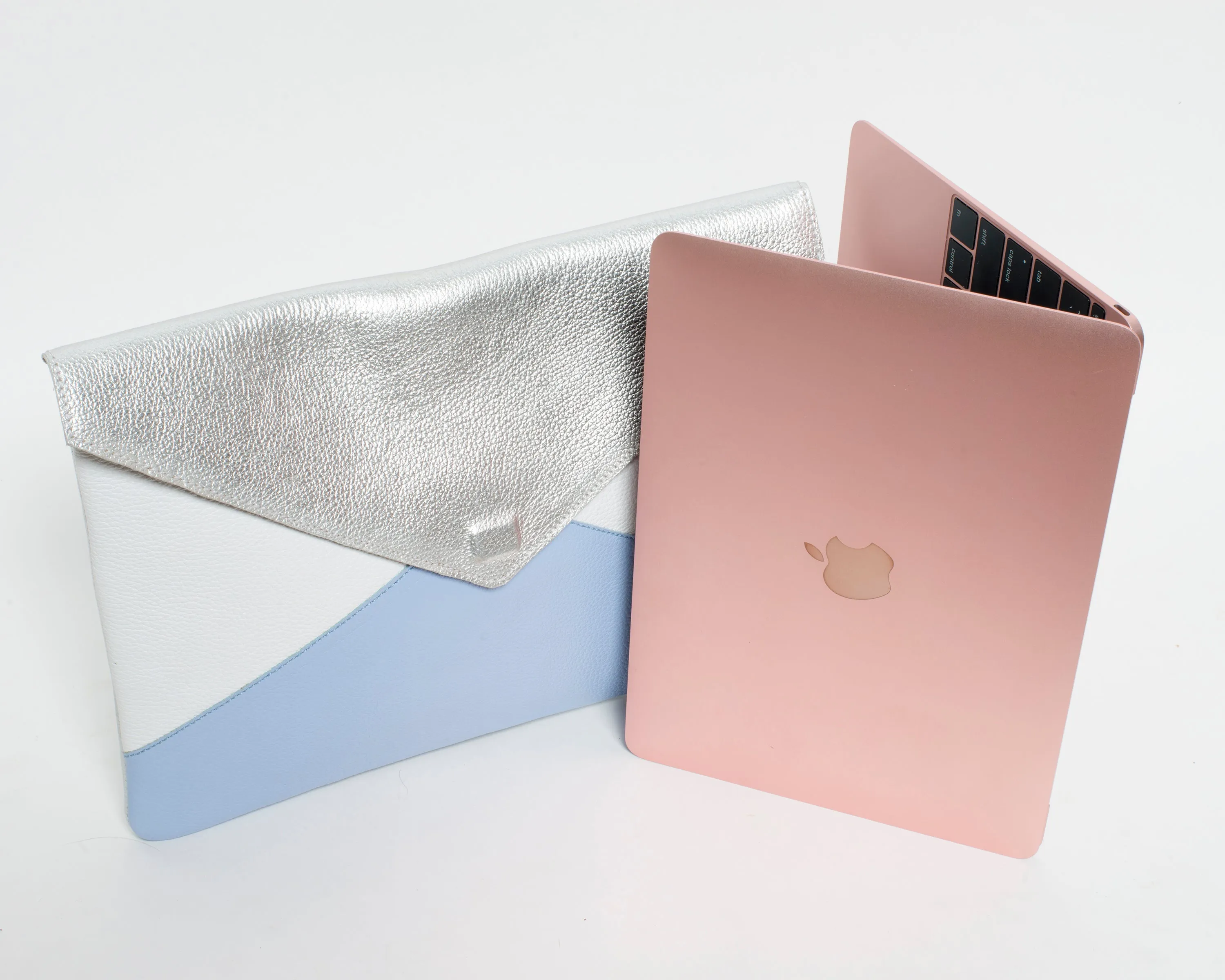 Silver and Blue Clutch