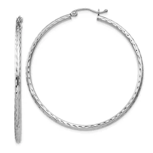 Silver D.C Hollow Round Hoop Wire Cluch Earring