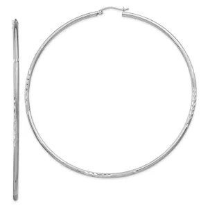 Silver D.C Round Hoop Hinged Earrings