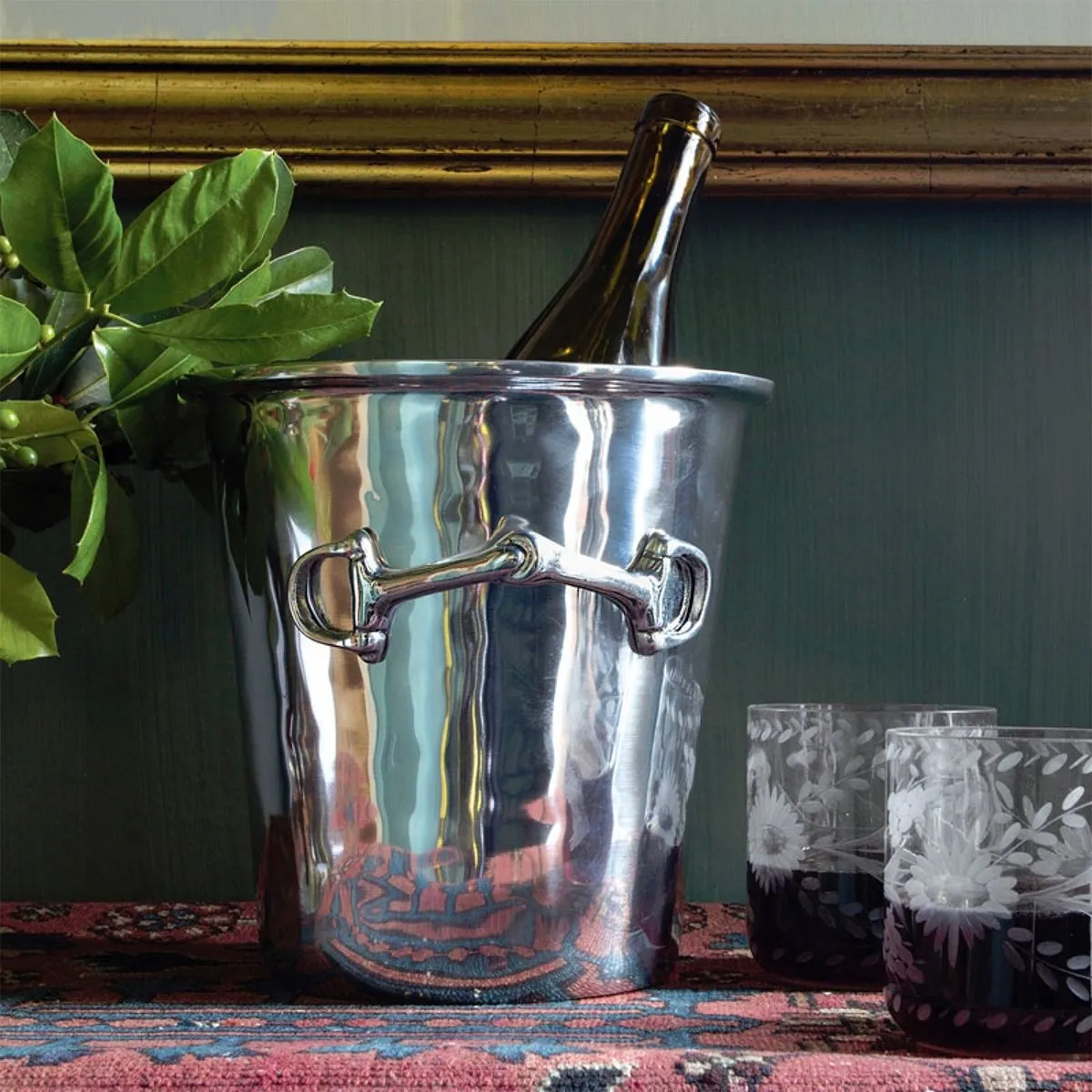 Snaffle Bit Equestrian Wine Bucket by Beatriz Ball