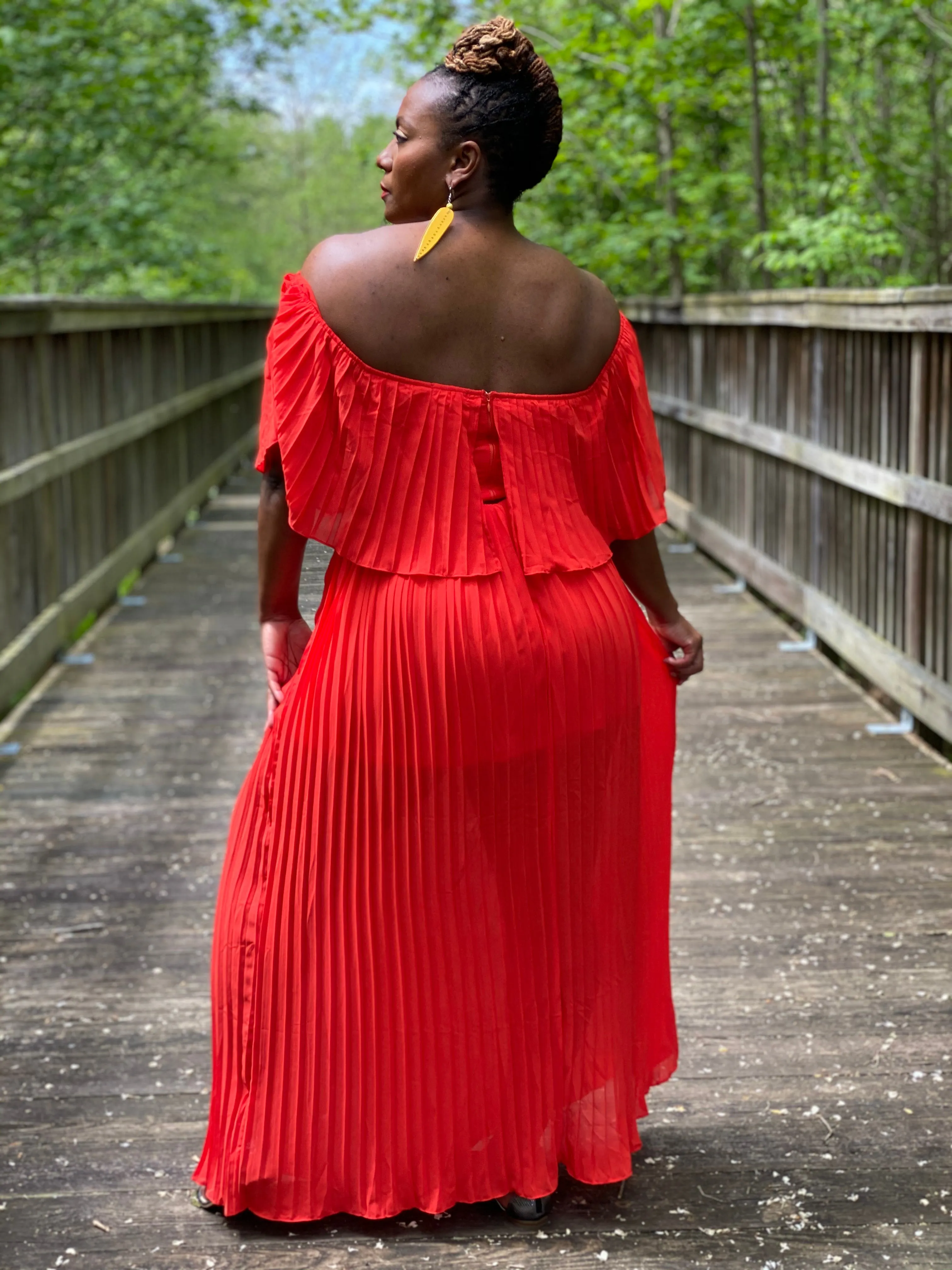 Spicy Off the Shoulder Maxi Dress