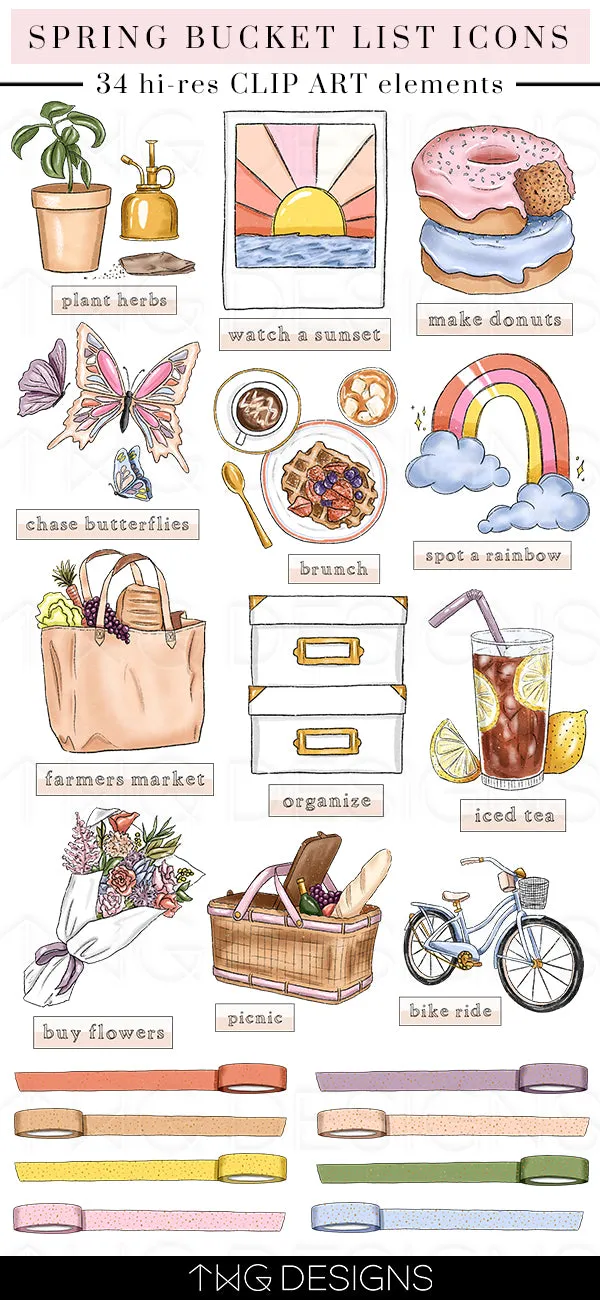 Spring Joy - Bucket List Icons