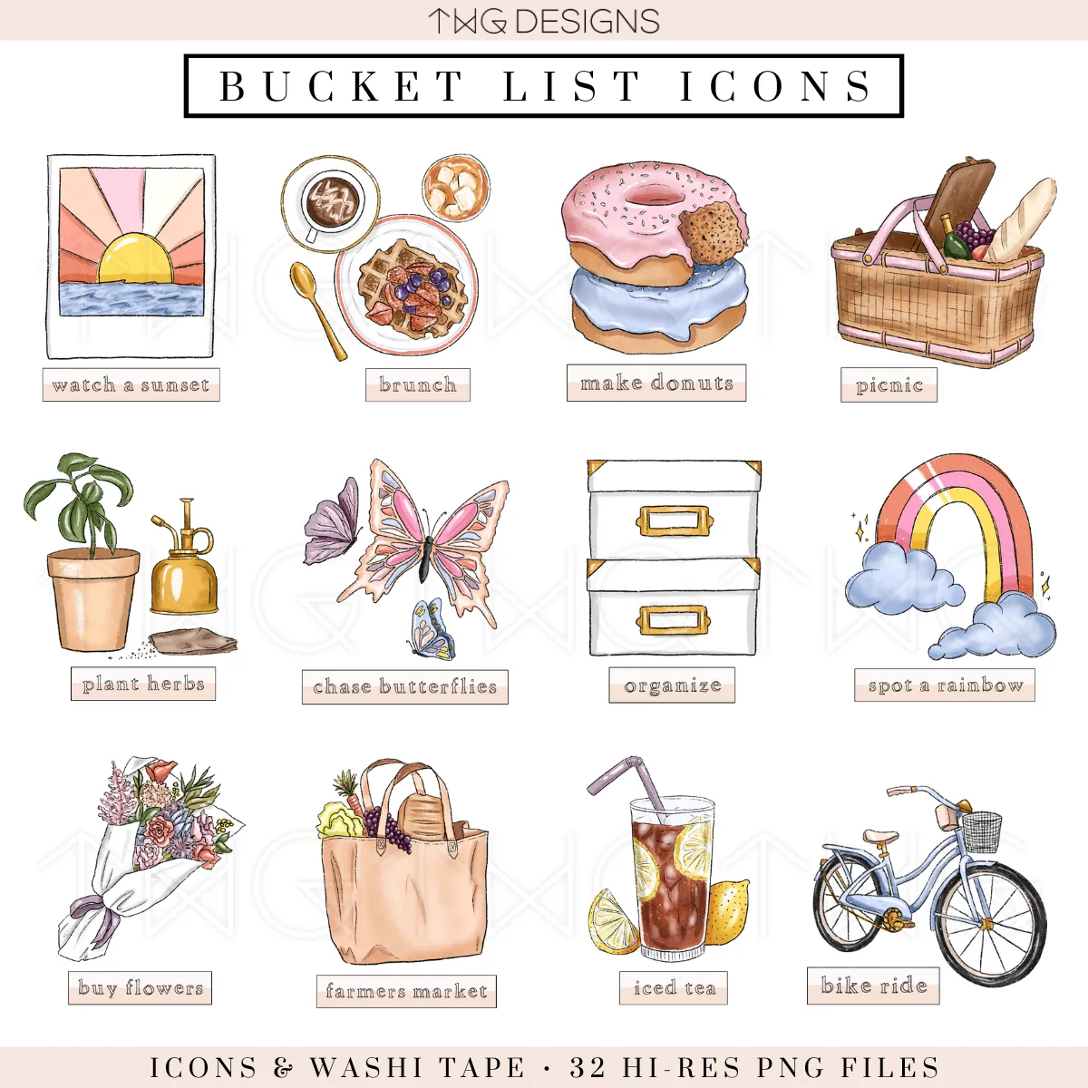 Spring Joy - Bucket List Icons