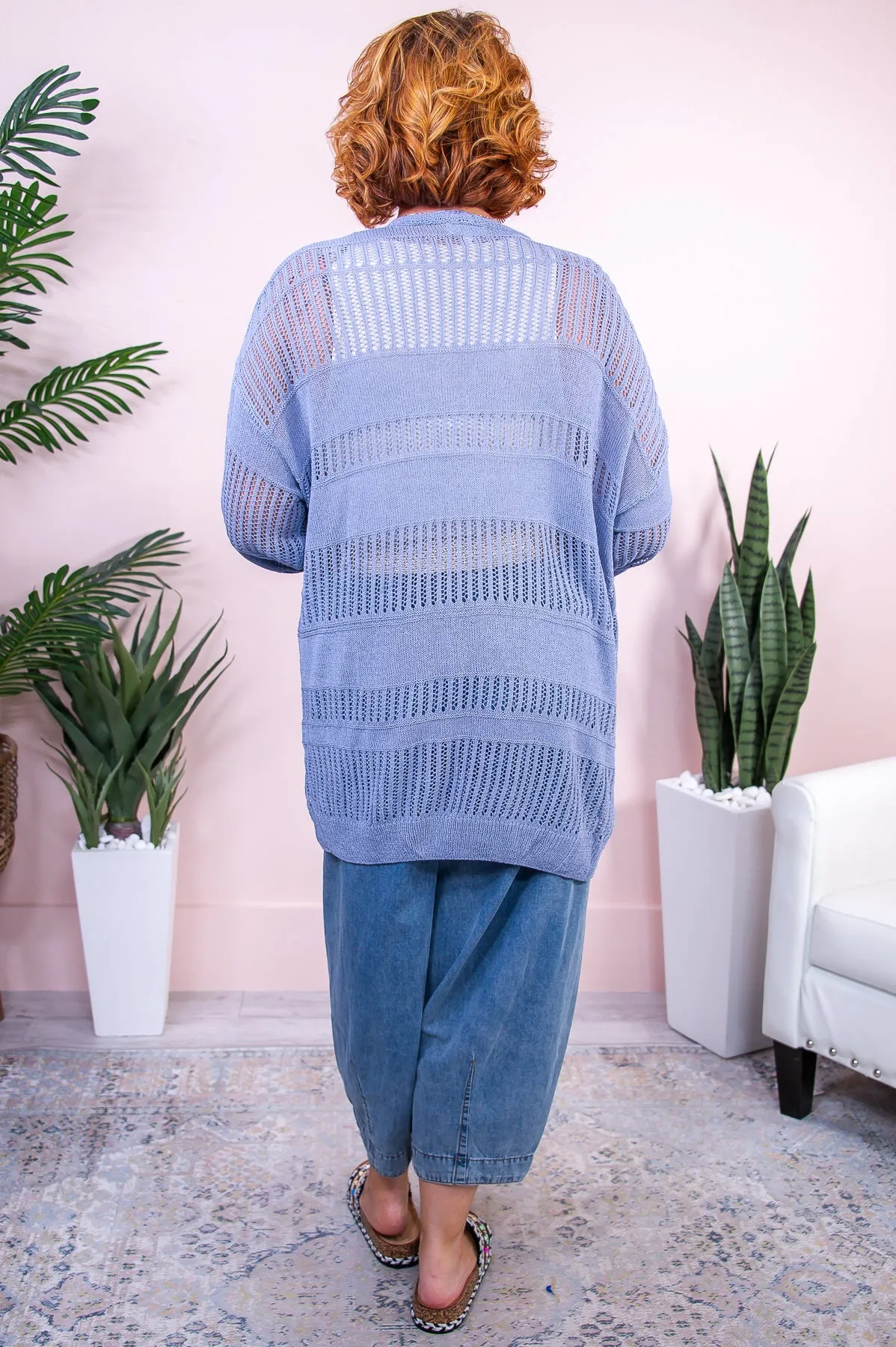 Standing Ovation Lavender Solid Knitted Cardigan - O5407LV