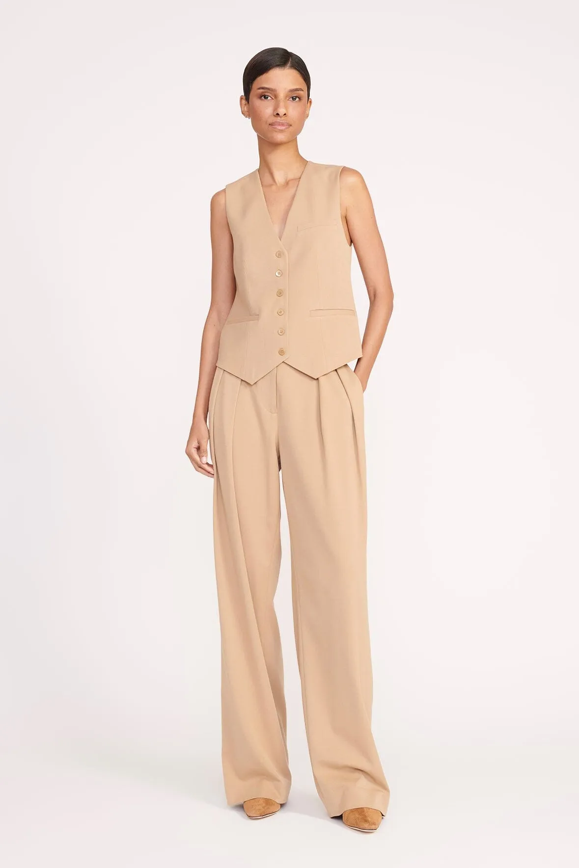 STAUD - Brett Vest - Camel