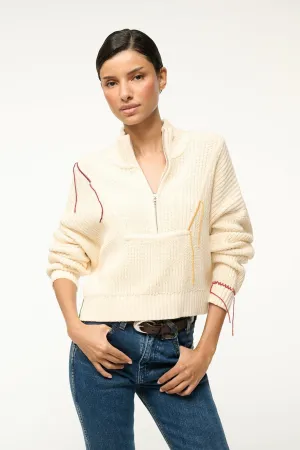 STAUD - Cropped Hampton Sweater - Jungle Leopard