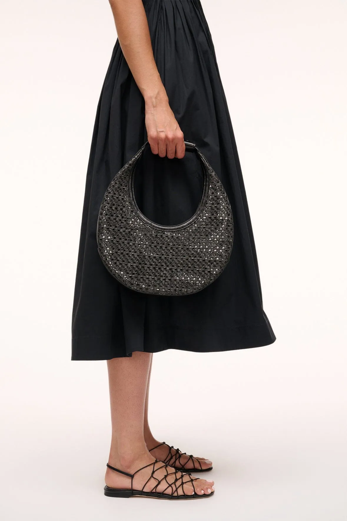 STAUD - Moon Woven Tote Bag - Black