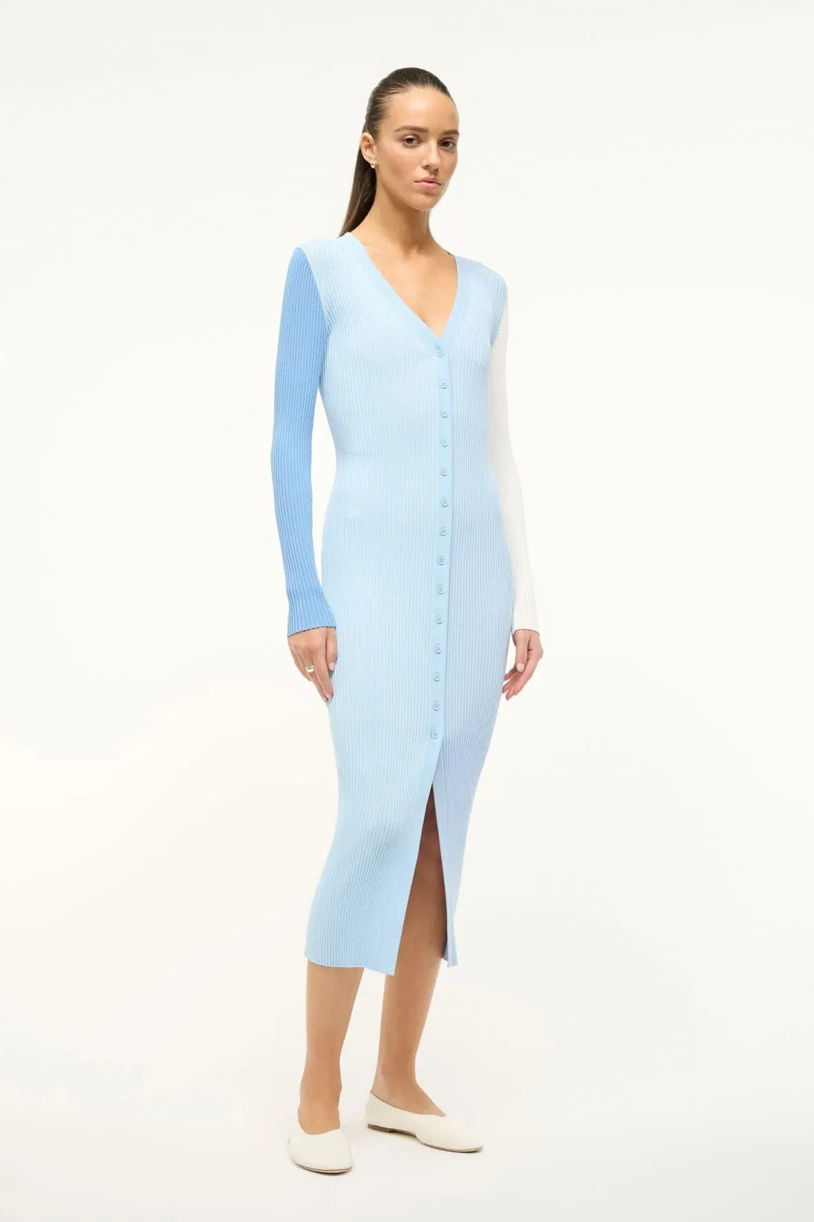 STAUD - Shoko Sweater Dress - Periwinkle Multicolor