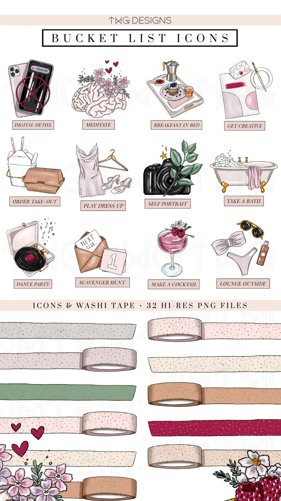 Staycation - Bucket List Icons