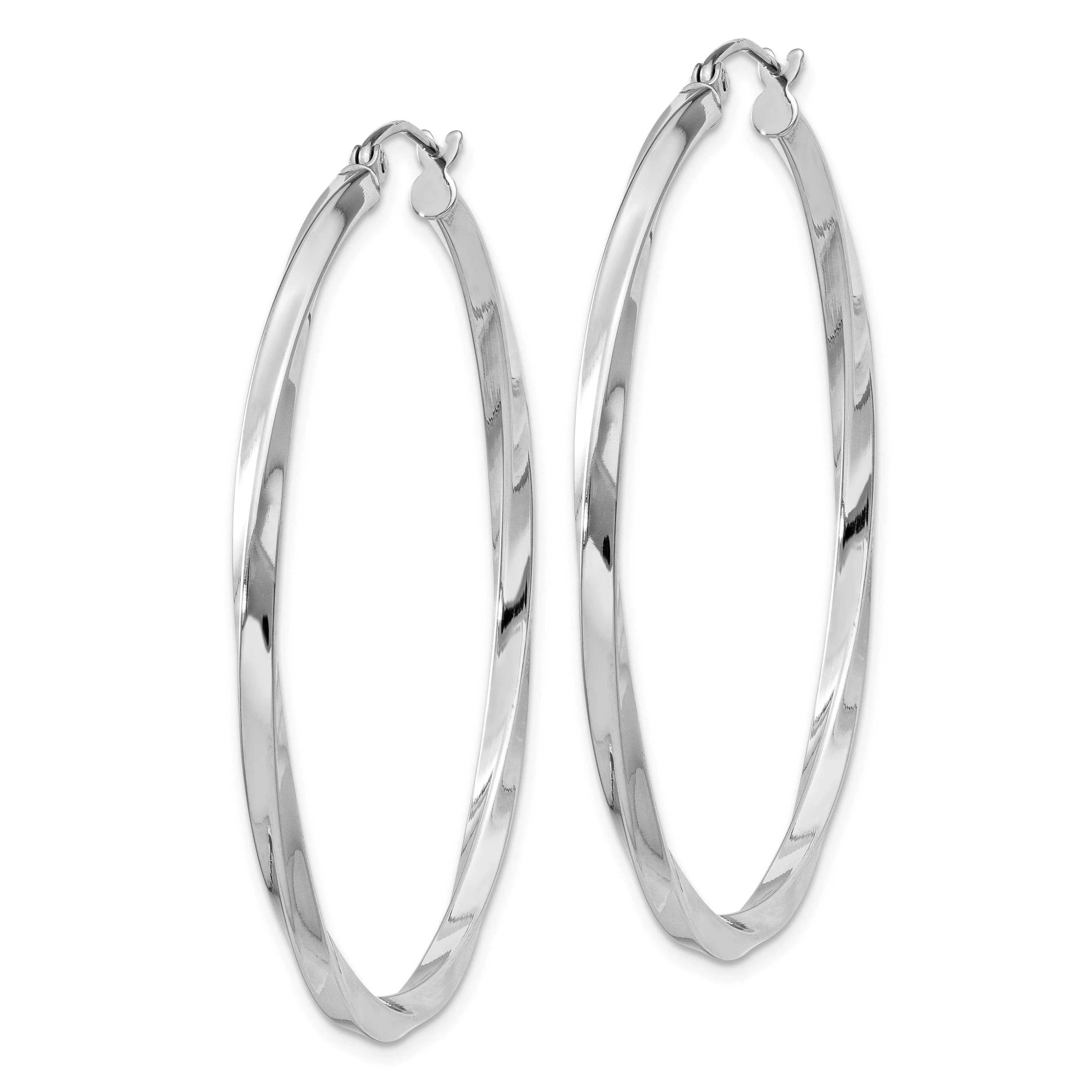 Sterling Silver Twisted Hoop Earrings