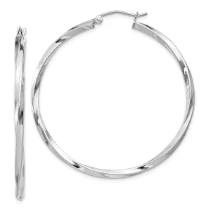 Sterling Silver Twisted Hoop Earrings