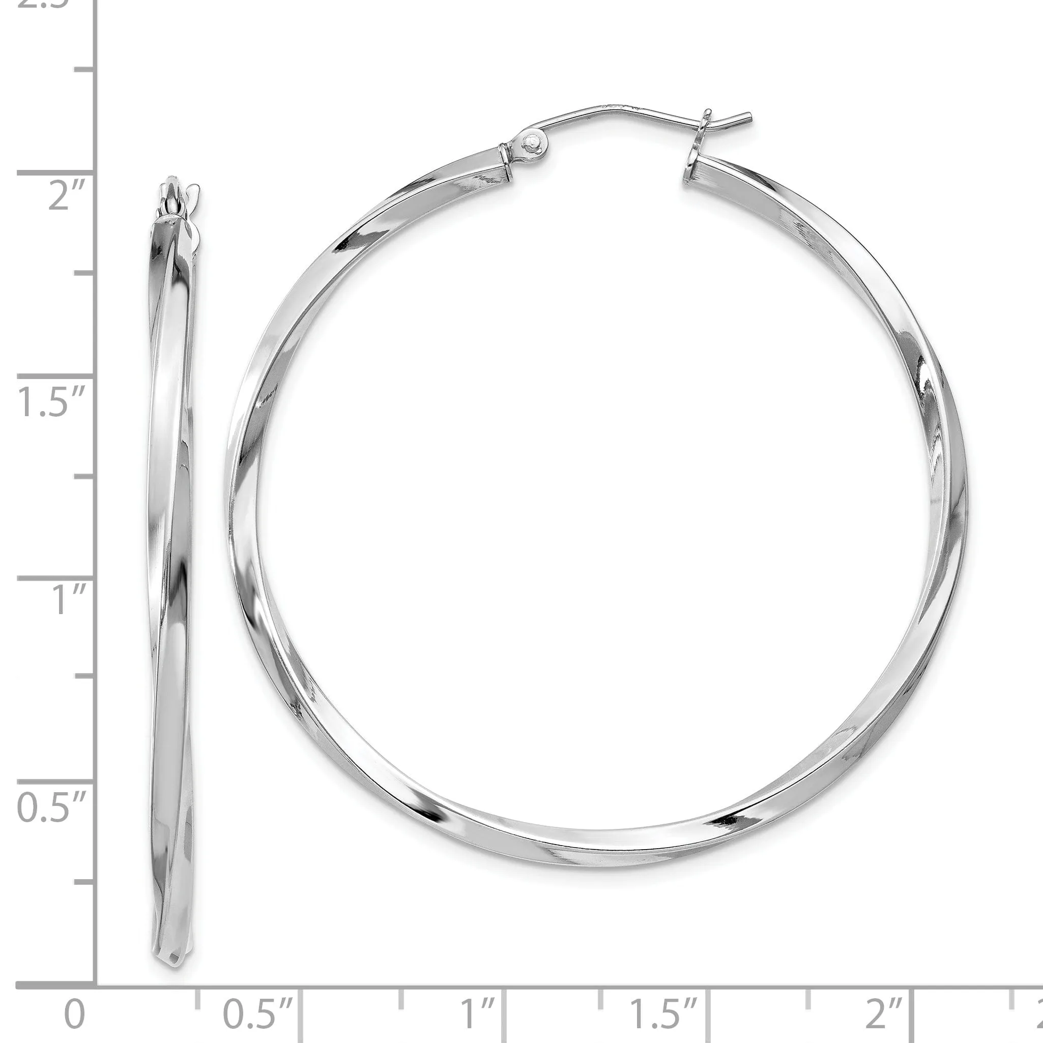 Sterling Silver Twisted Hoop Earrings