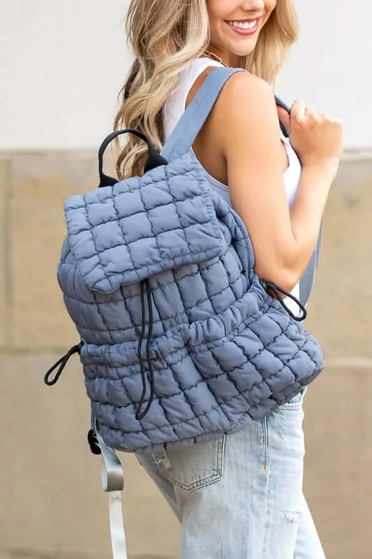 Stevie Quilted Puffer Backpack Available in Six Colors