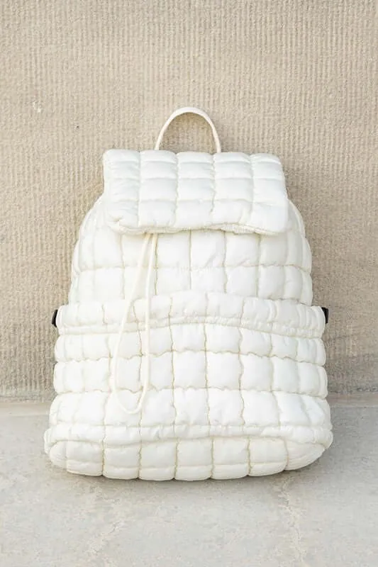 Stevie Quilted Puffer Backpack Available in Six Colors