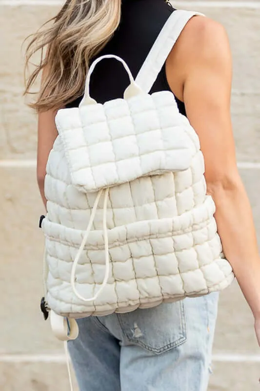 Stevie Quilted Puffer Backpack Available in Six Colors