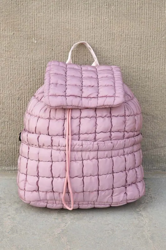 Stevie Quilted Puffer Backpack Available in Six Colors