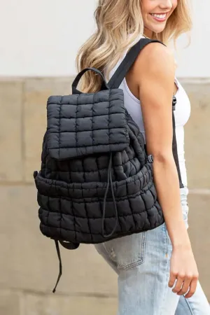 Stevie Quilted Puffer Backpack Available in Six Colors