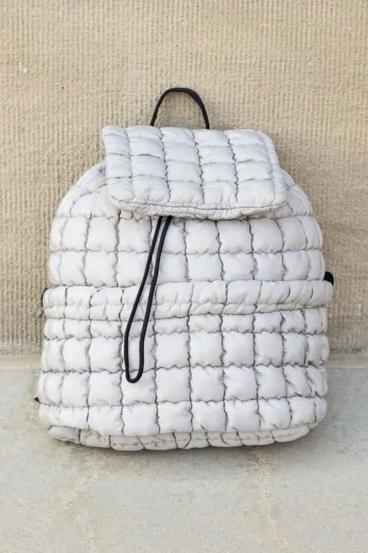 Stevie Quilted Puffer Backpack Available in Six Colors
