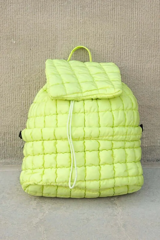 Stevie Quilted Puffer Backpack Available in Six Colors