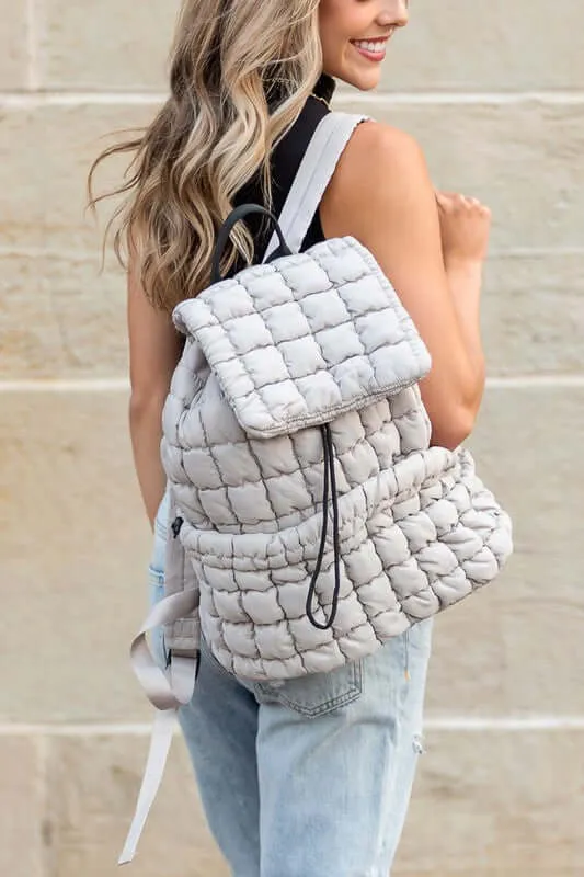 Stevie Quilted Puffer Backpack Available in Six Colors