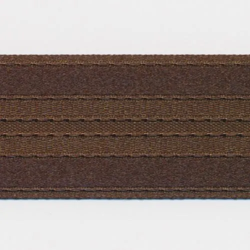 Stripe Satin Ribbon #74 Smoke Brown
