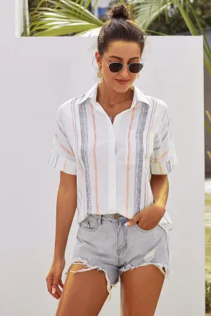 Striped Half Sleeve Shirt