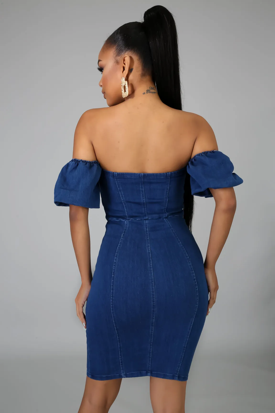 Sweetheart Denim Dress