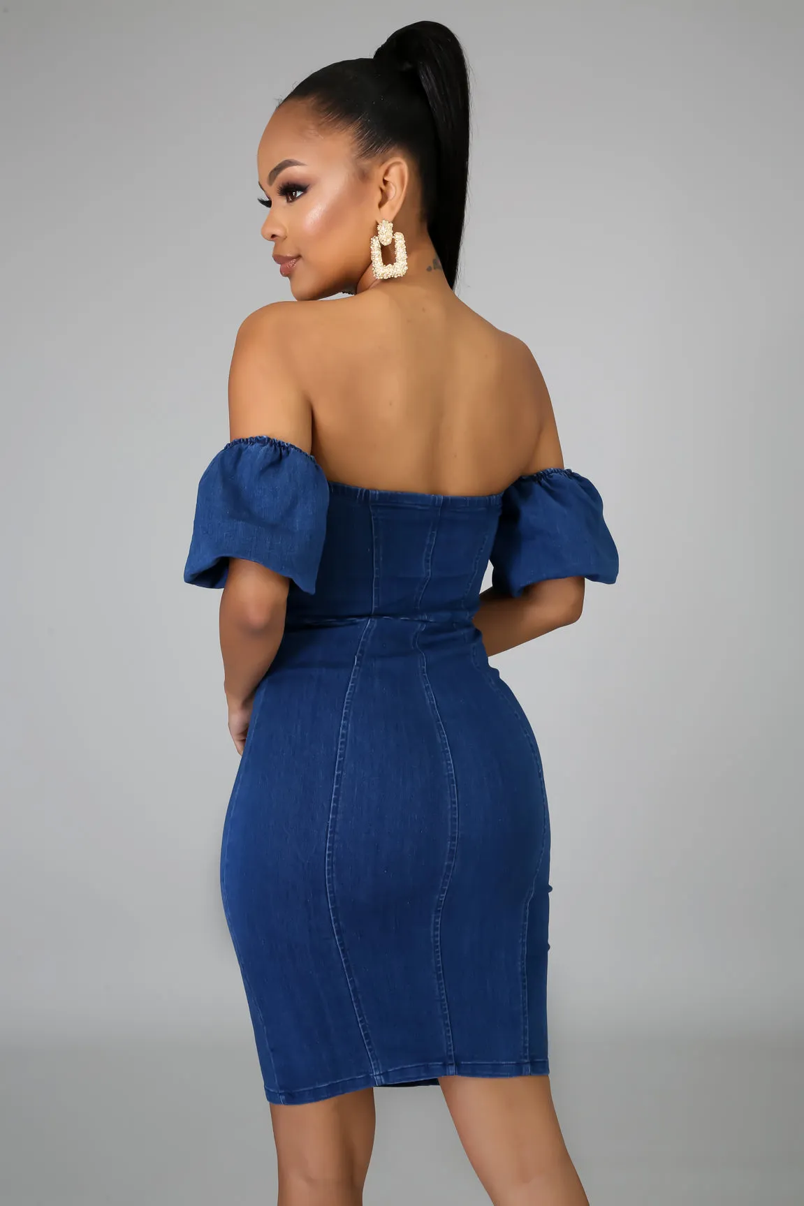 Sweetheart Denim Dress