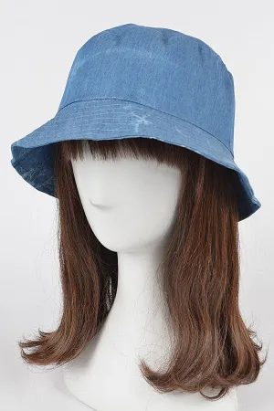 SWIRL BUCKET HAT/AMH1600 Light Denim