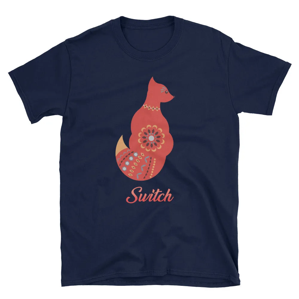 Switch T Shirt Navy Submissive and Dominant Lesbian T Shirt Unisex Switch Lesbian T shirt