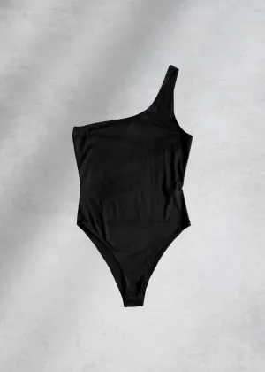 Tamara One-Shoulder Bodysuit - Black