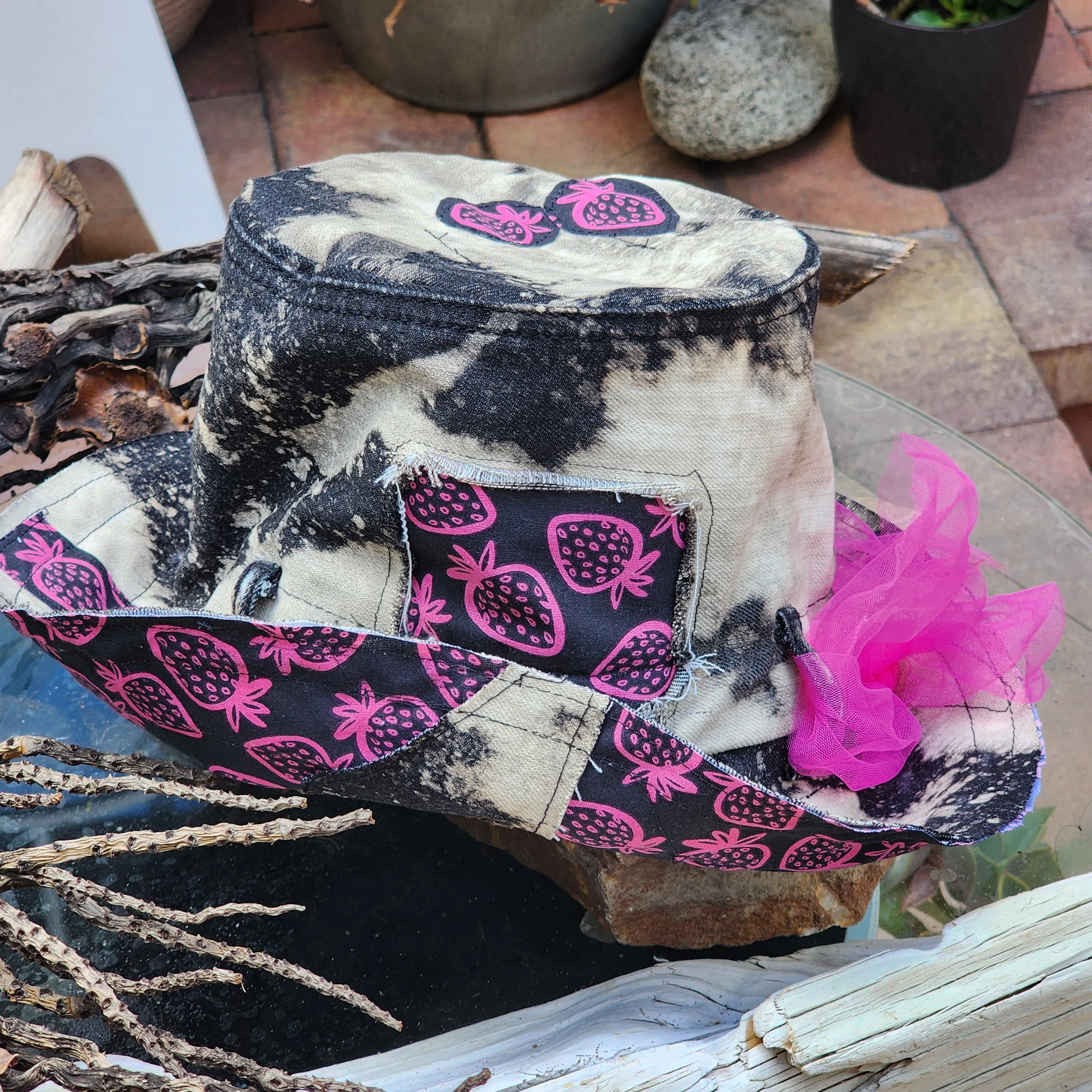 Tea Party / Concept Clothing Avngard Fashion Boro Techniques Hand-stitched Patchwork New Boho Top Hat Streetwear