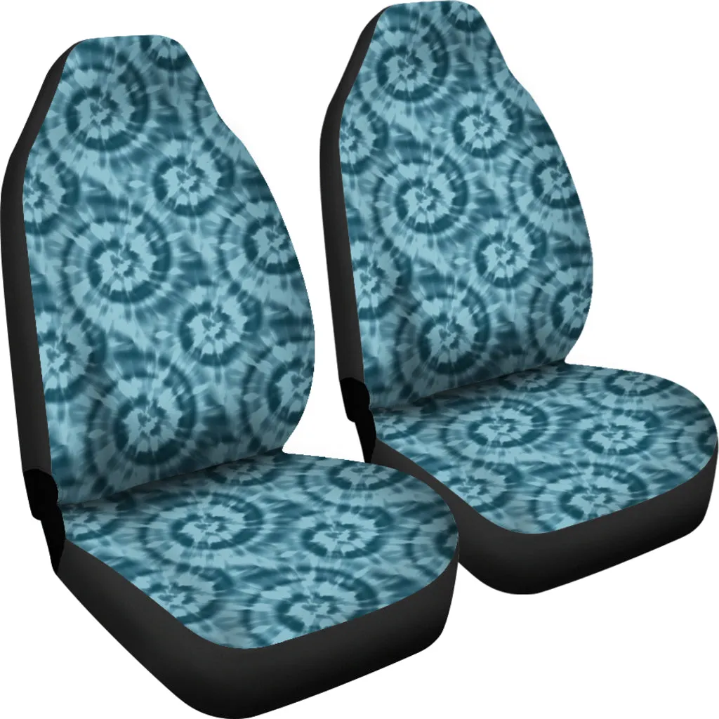 Teal Tie Dye Car Seat Covers To Match With Back Seat