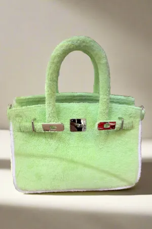 Terry Cloth Plage Green Bag