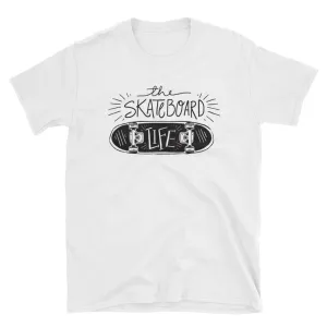 The Skateboard Life T Shirt White Skateboard T Shirt for Women