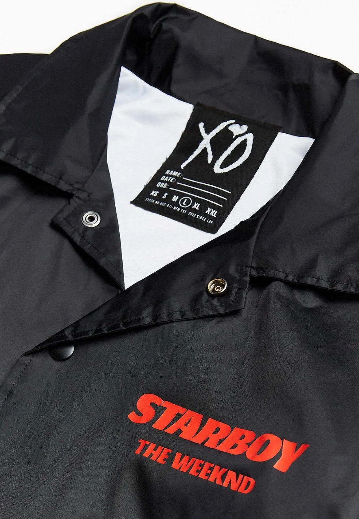 THE WEEKND STARBOY  BLACK COACH JACKET