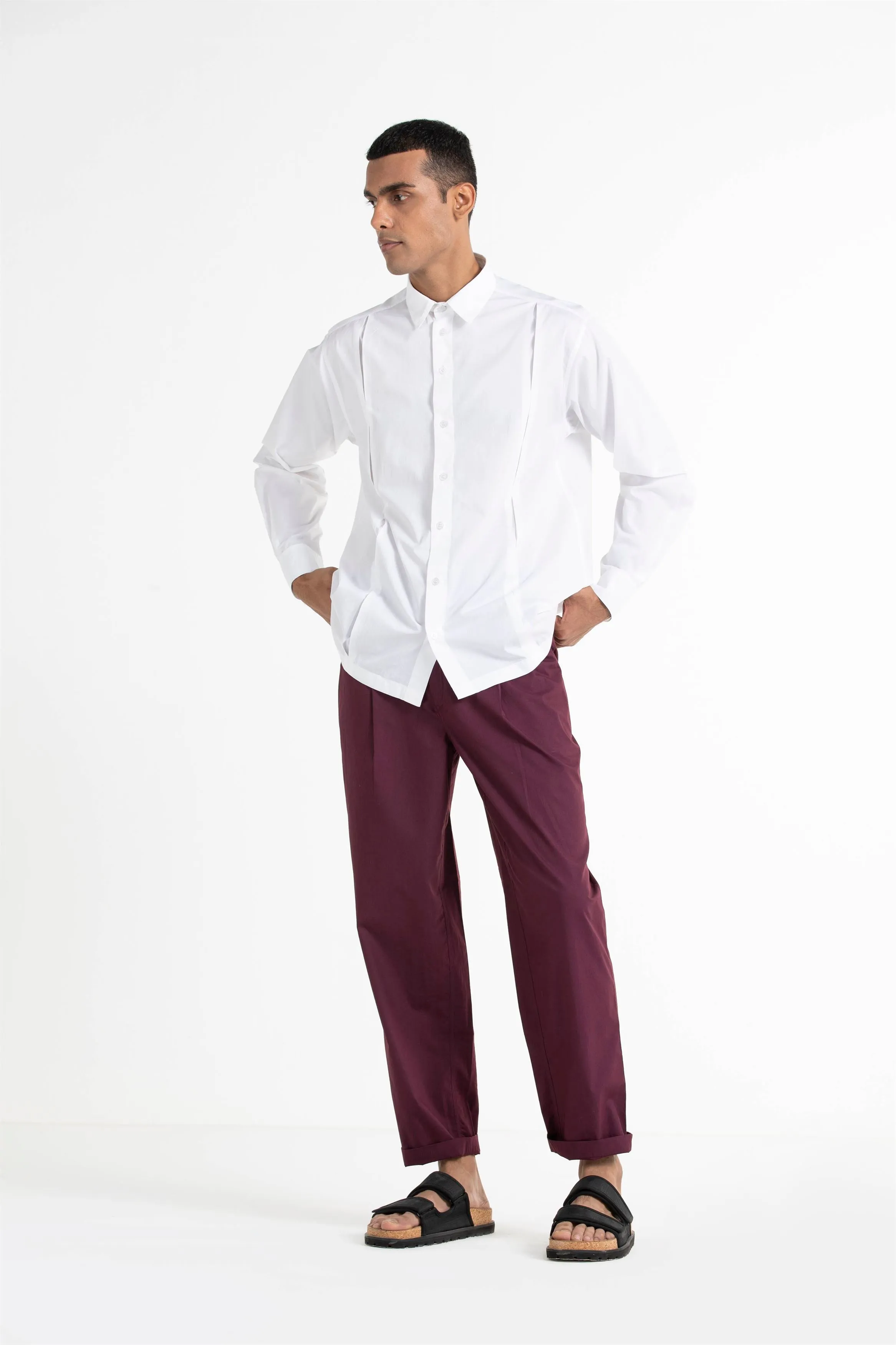 THREE   -   Front Pleat Shirt