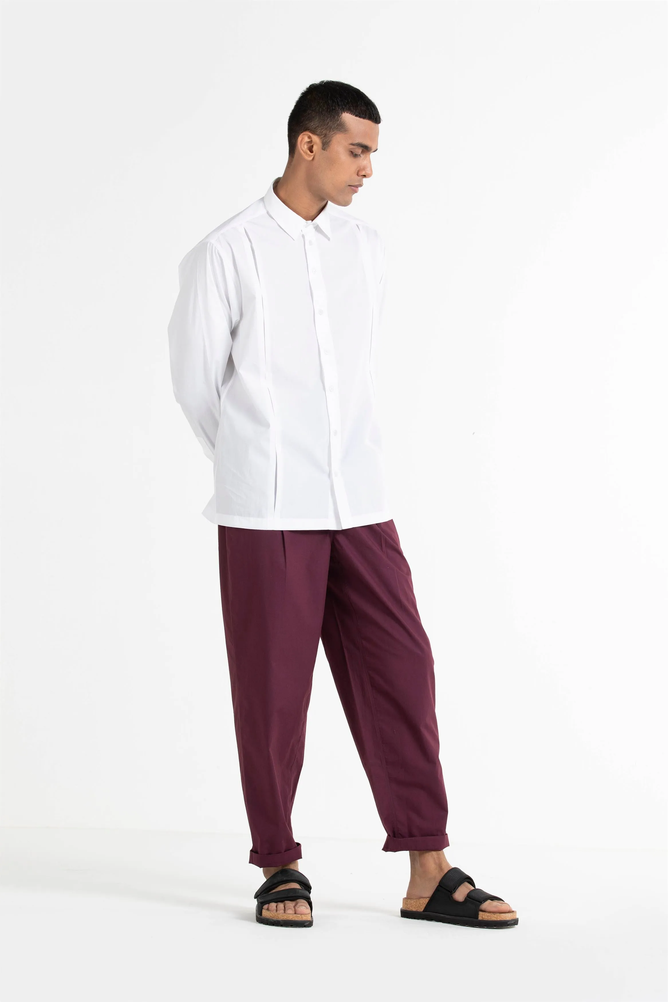 THREE   -   Front Pleat Shirt