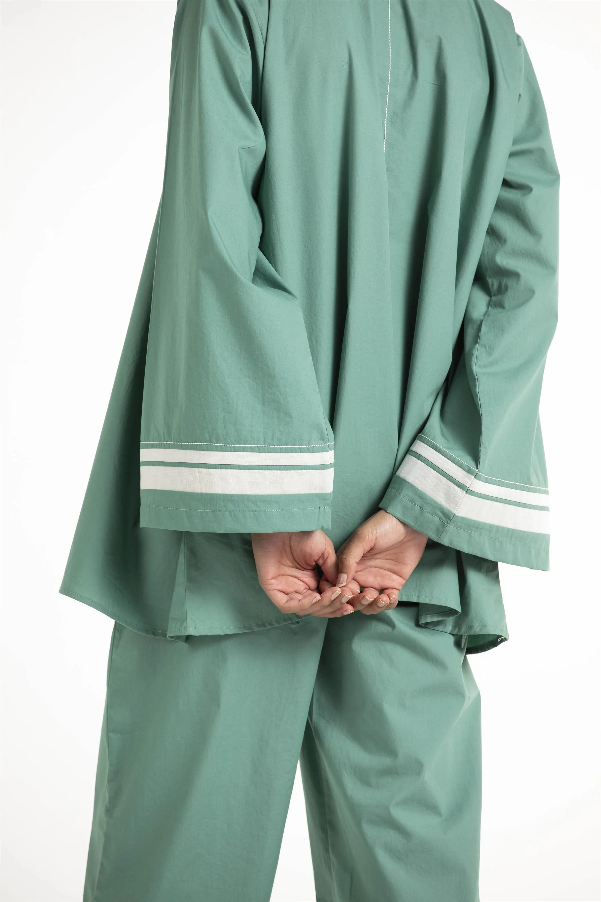 THREE   -   Wide Sleeve Gather Neck Top