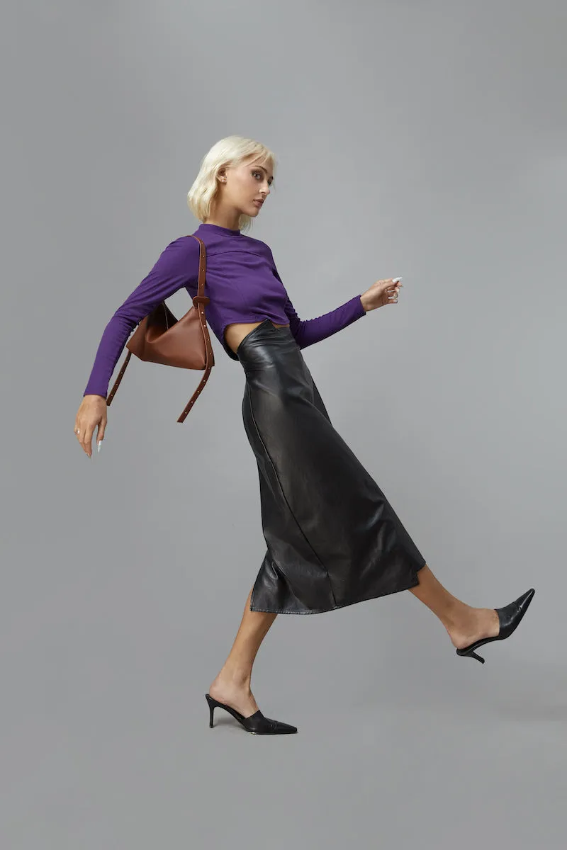 Túi xách M BAG màu tím (lớn)