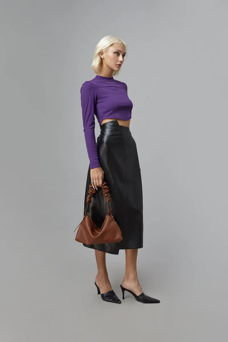 Túi xách M BAG màu tím (lớn)