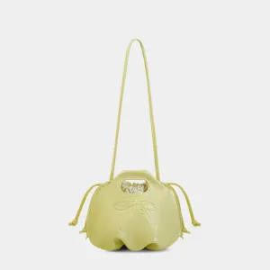Túi xách MINI FLOWER DRAWSTRING màu Vàng bơ