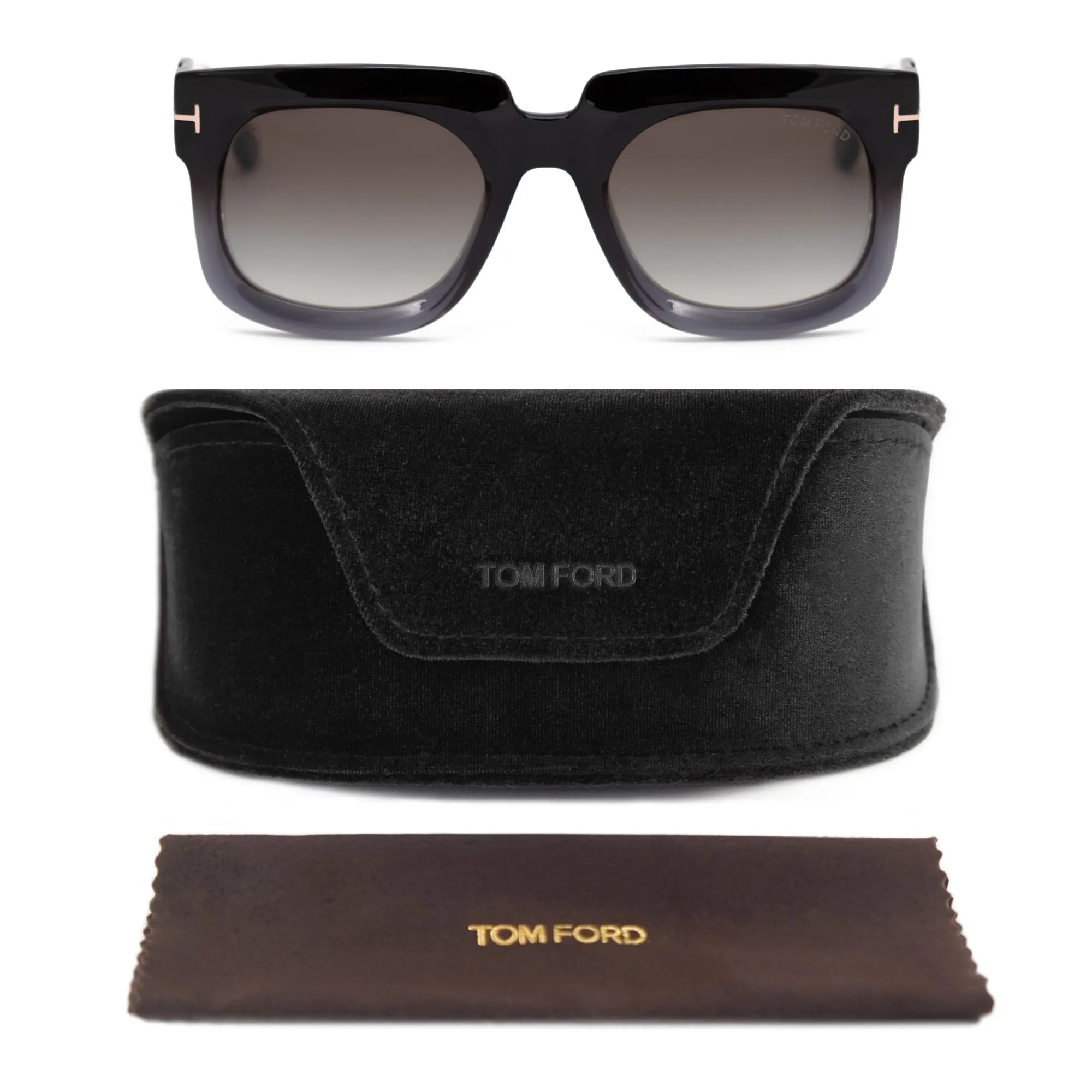 Tom Ford Square Sunglasses FT0729 05B 53