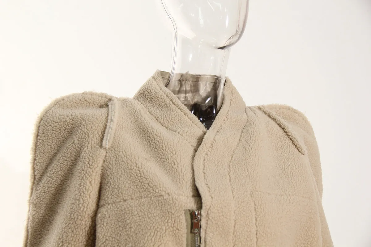 Tower Shoulder Plush Cotton Jacket