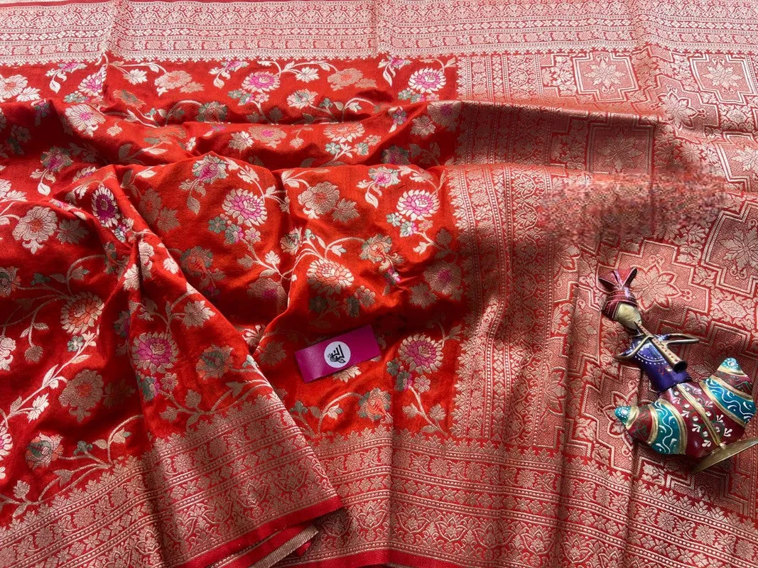 Traditional Zari Design Georgette Silk Sarees with Beautiful Colors