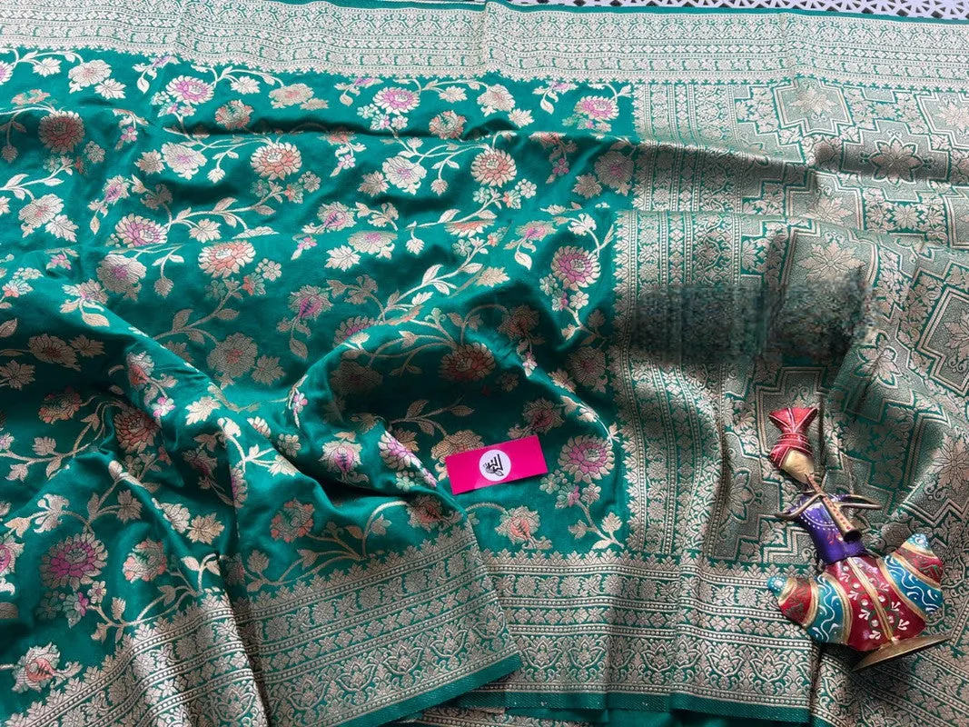 Traditional Zari Design Georgette Silk Sarees with Beautiful Colors