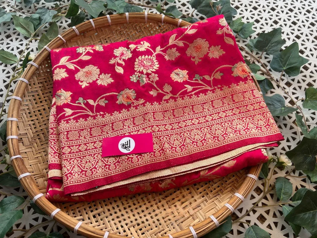 Traditional Zari Design Georgette Silk Sarees with Beautiful Colors