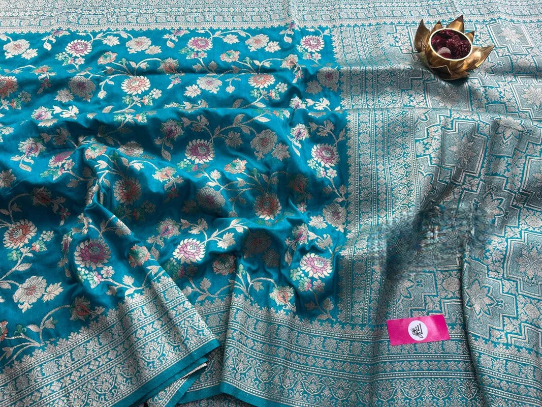 Traditional Zari Design Georgette Silk Sarees with Beautiful Colors